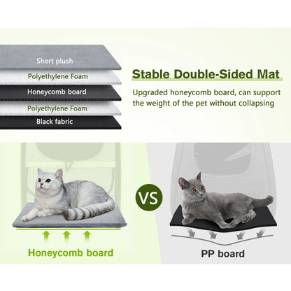 Pecute Trapezoid Shape Cat Carrier Backpack, Expandable Animal Carrier for Comfortable Travel, Well-Ventilated, Available in Black and Grey for Pet Lovers