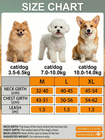 Adjustable 2-Pack Pet Harness and Leash Set, Soft Suede Vest with Durable Reflective Features, Tangle-Free Leash for Effortless Walking, Perfect for Daily and Nighttime Outdoor Activities