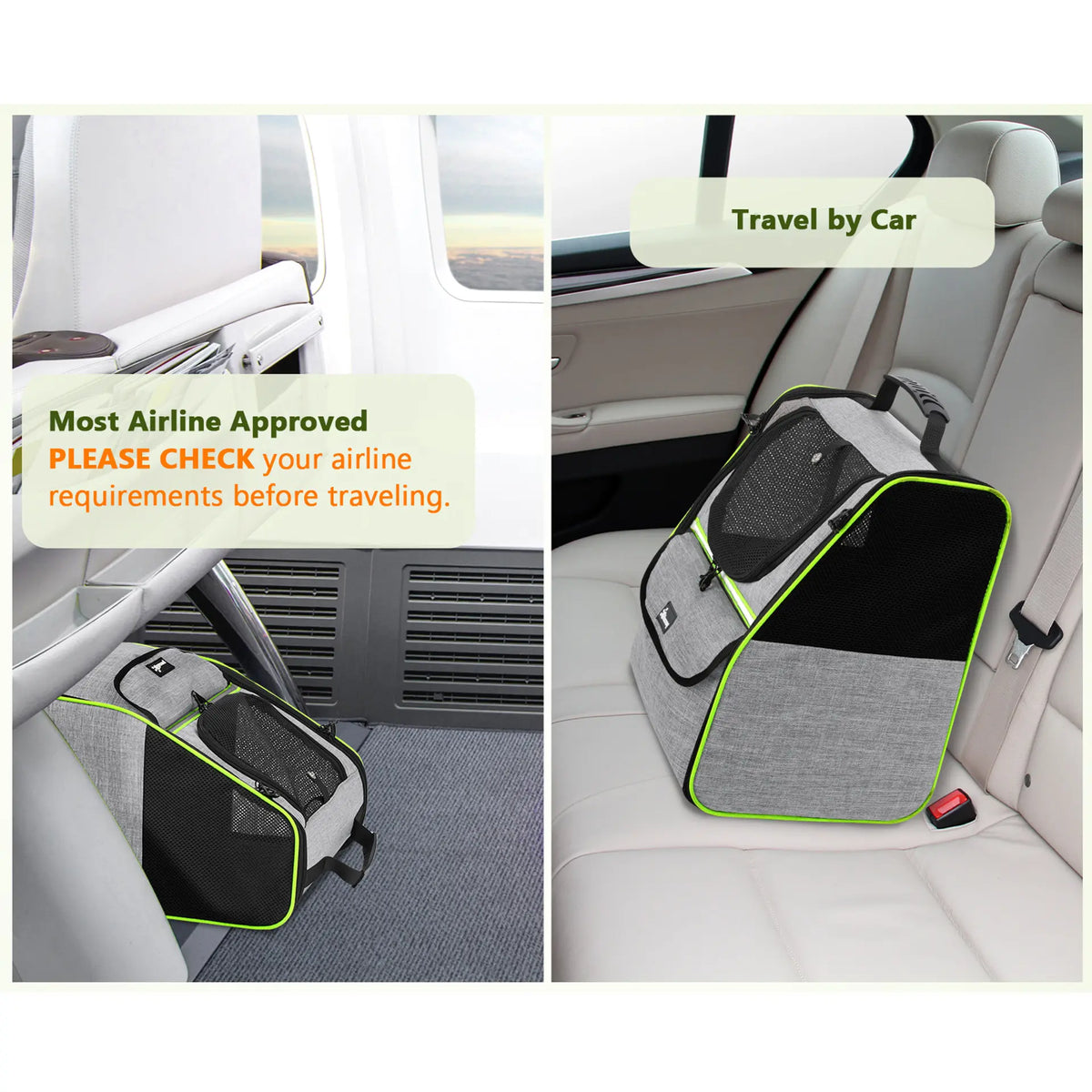 Pecute Trapezoid Shape Cat Carrier Backpack, Expandable Animal Carrier for Comfortable Travel, Well-Ventilated, Available in Black and Grey for Pet Lovers