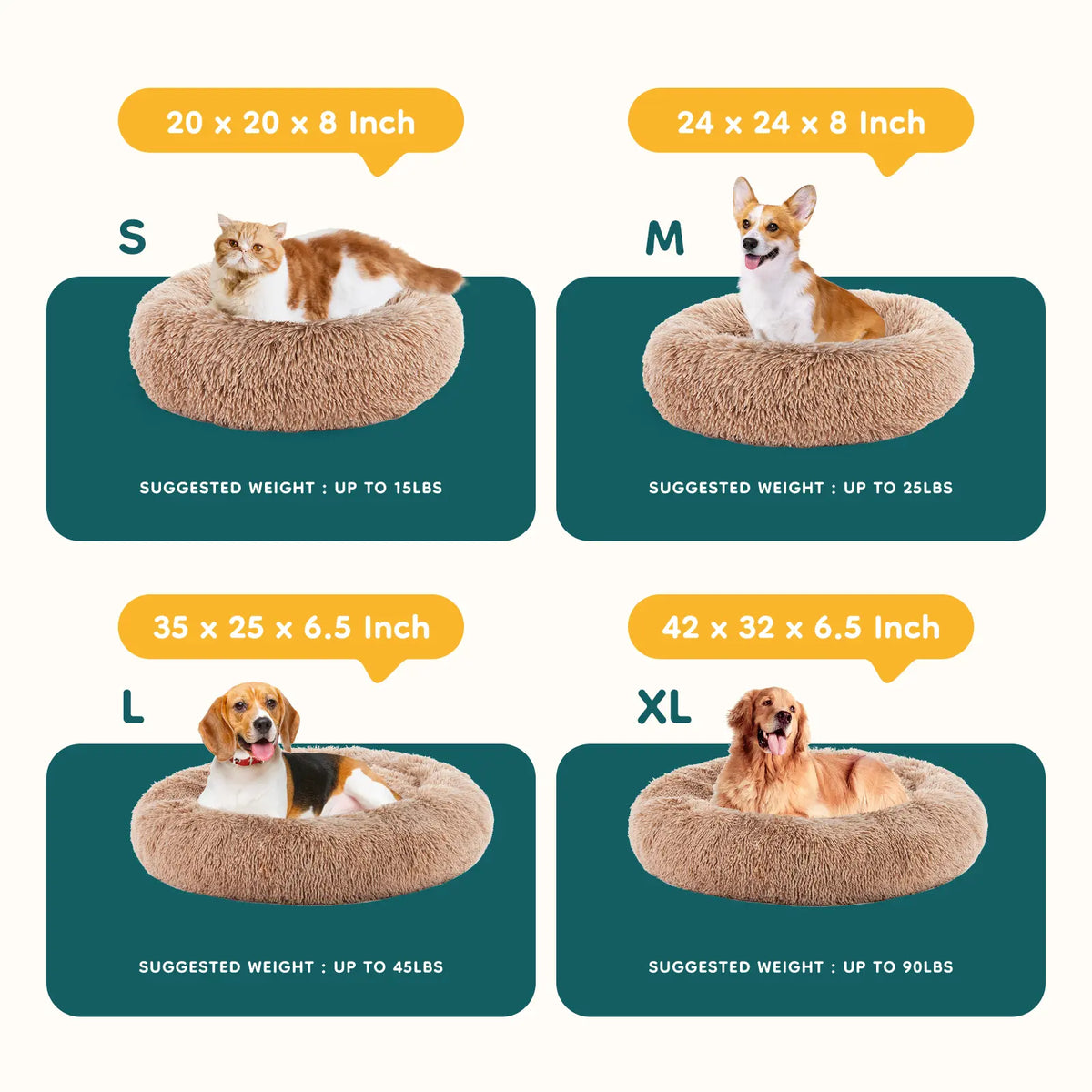 Sweetcrispy Modern Orthopedic Memory Foam Pet Bed for Large Dogs with 3-Sided Bolsters - 20"L x 24"W x 8"Th, Waterproof Detachable Cover, Non-Slip Base, Joint Relief, Consistent Support, Pressure Relief, Supportive Sofa, 24 to 48 Hour Recovery Time