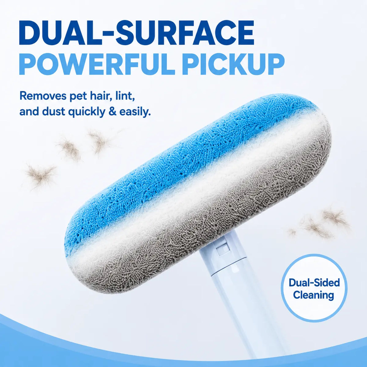 Upgraded 4-In-1 Pet Hair Remover with Adjustable Long Handle, Eco-Friendly Reusable Lint Brush with Comfortable Grip, Cost-Effective Washable Fur Removal Tool for Sofa, Car Seats