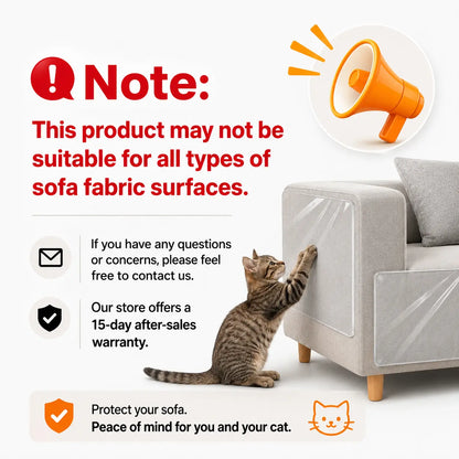 AISOON 60 Pcs 15Mm Transparent Single-Side Self-Adhesive Cat Scratch Tape, Furniture Protection Scratch Shield, Residue-Free Couch Deterrent