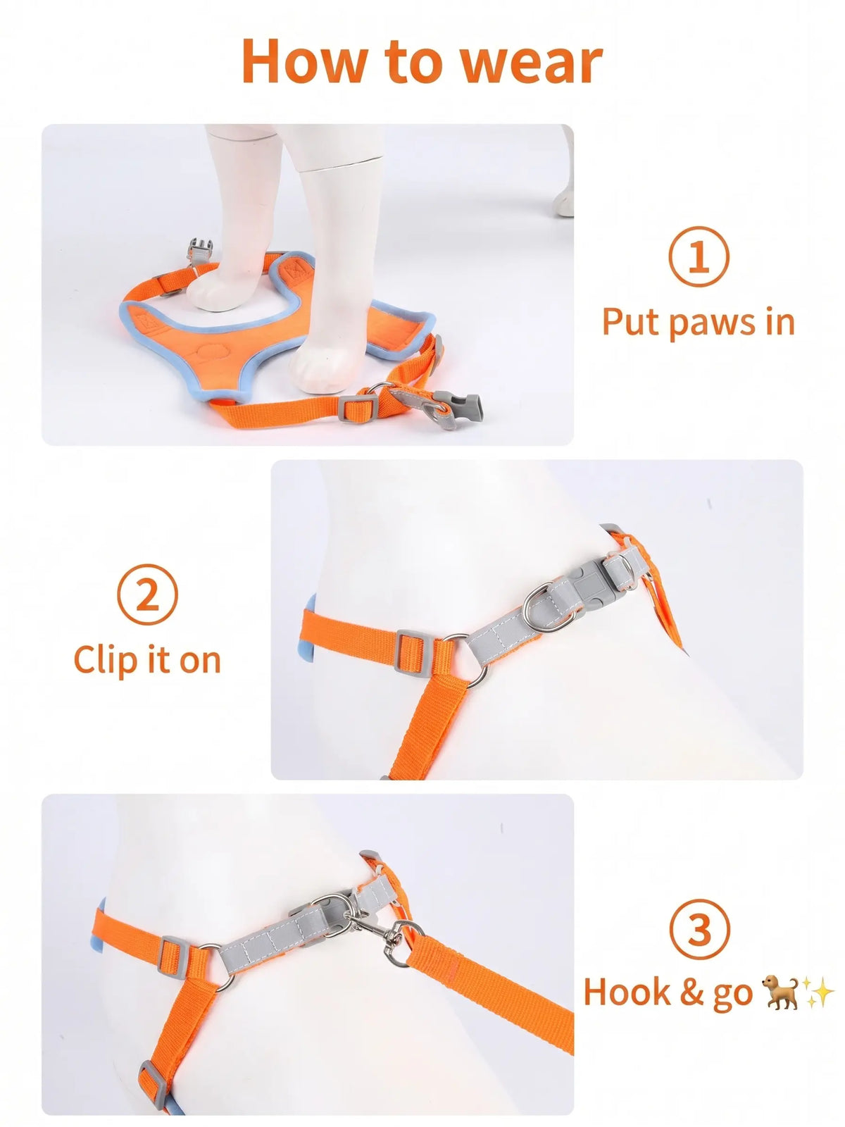 Adjustable 2-Pack Pet Harness and Leash Set, Soft Suede Vest with Durable Reflective Features, Tangle-Free Leash for Effortless Walking, Perfect for Daily and Nighttime Outdoor Activities